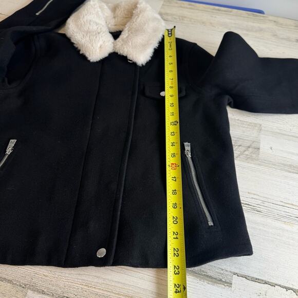 NWT Madewell Sherpa-Collar Asymmetric Zip-Front Jacket Wool Blend Medium NS383 - Picture 11 of 13